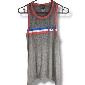 Modern Lux tank top women's Large grey USA knit A-line